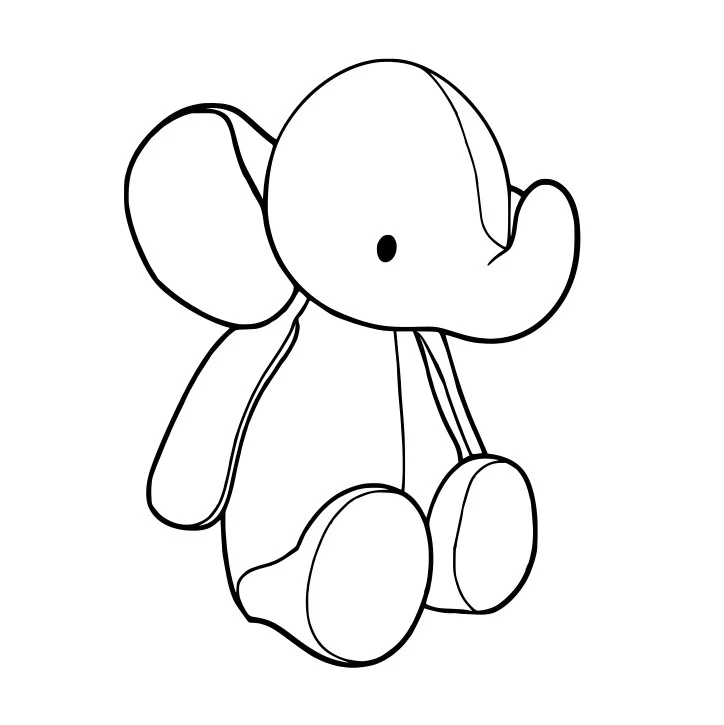 Peluche - Toutou - Éléphant (15") - Souvenirs / Mémoires