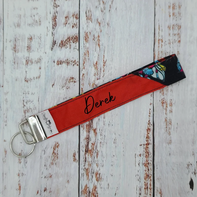 Porte-clé - PERSONNALISÉ - Dragonne - Poignet - Super héros - Bande rouge