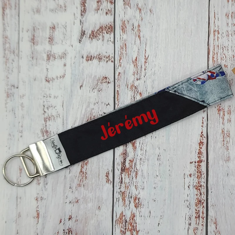 Porte-clé - PERSONNALISÉ - Dragonne - Poignet - Hockey - Bande noire