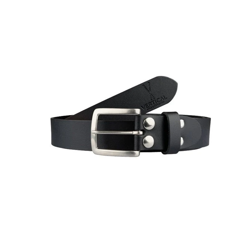 Ceinture cuir véritable noir large
