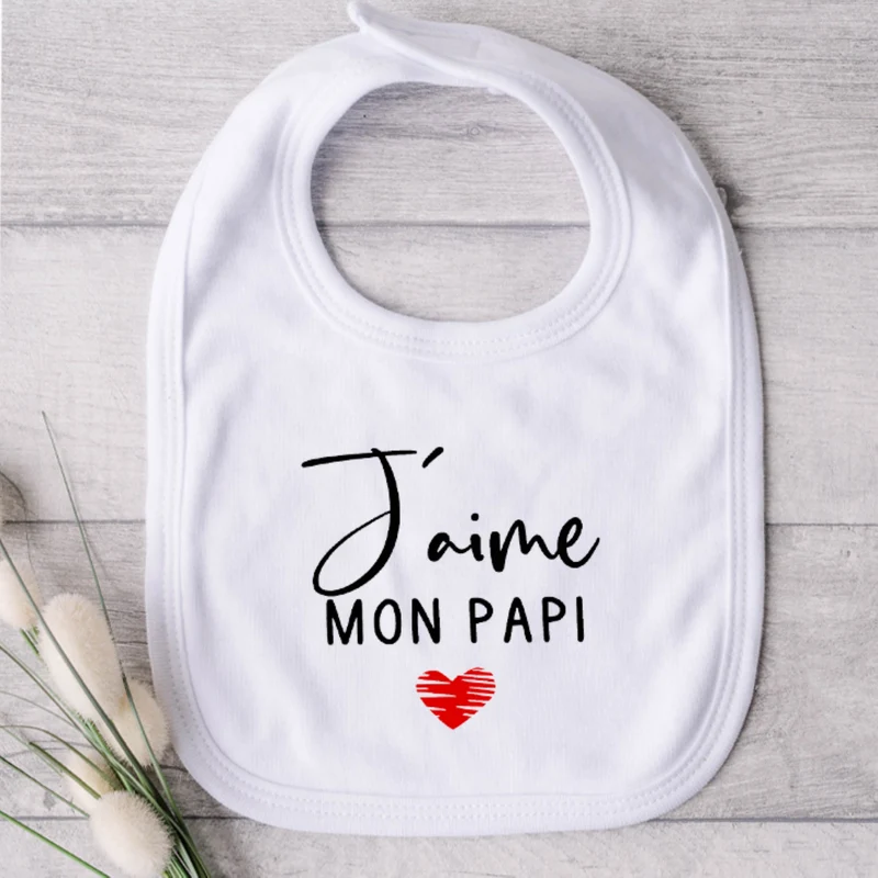 Bavoir pour bébé - PAPI - J'aime mon papi (v2516)