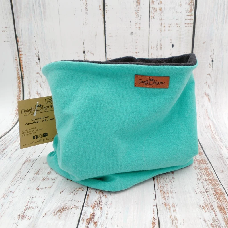 ENFANT - Cache-Cou (POLAR) Hiver – Turquoise