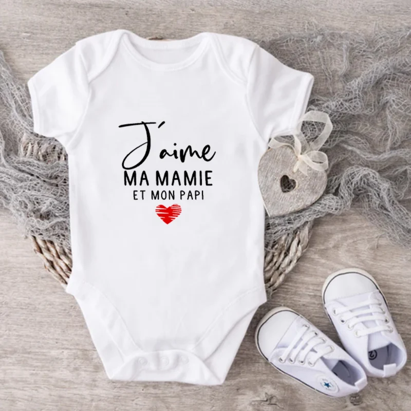 Cache-couche pour bébé - Annonce Mamie/Papi - J'aime mamie et papi (v2503)