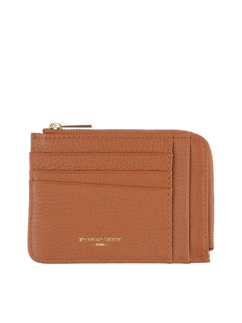 Club - Porte monnaie/carte plat camel