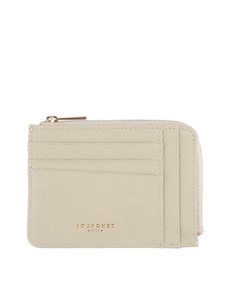 Club - Porte monnaie/carte plat beige