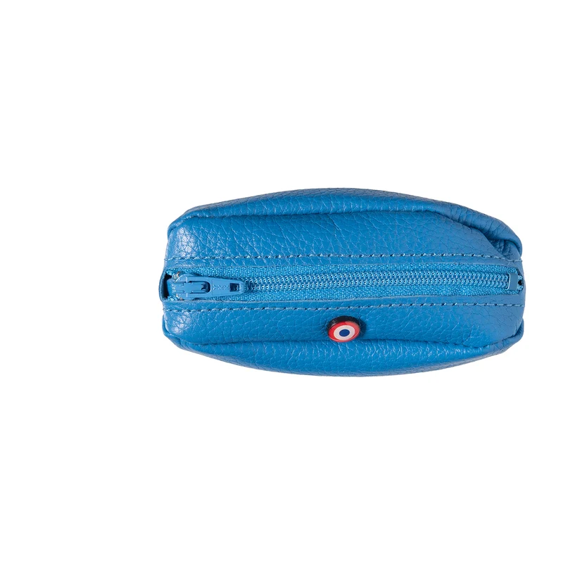 CHARLES Cuir grainé Ciel bleu