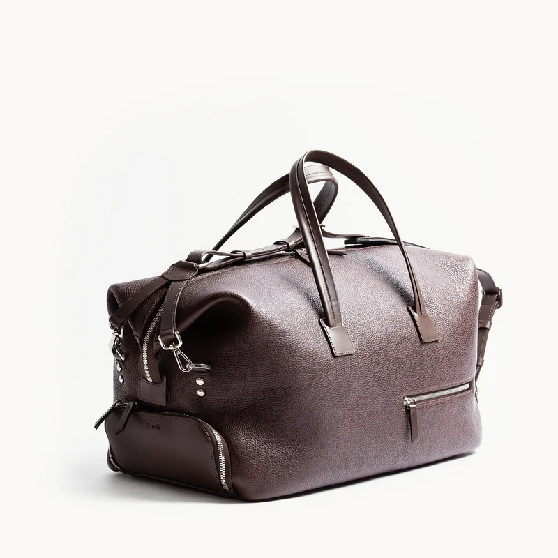 Sac week-end cuir ~ WILSON - MARRON