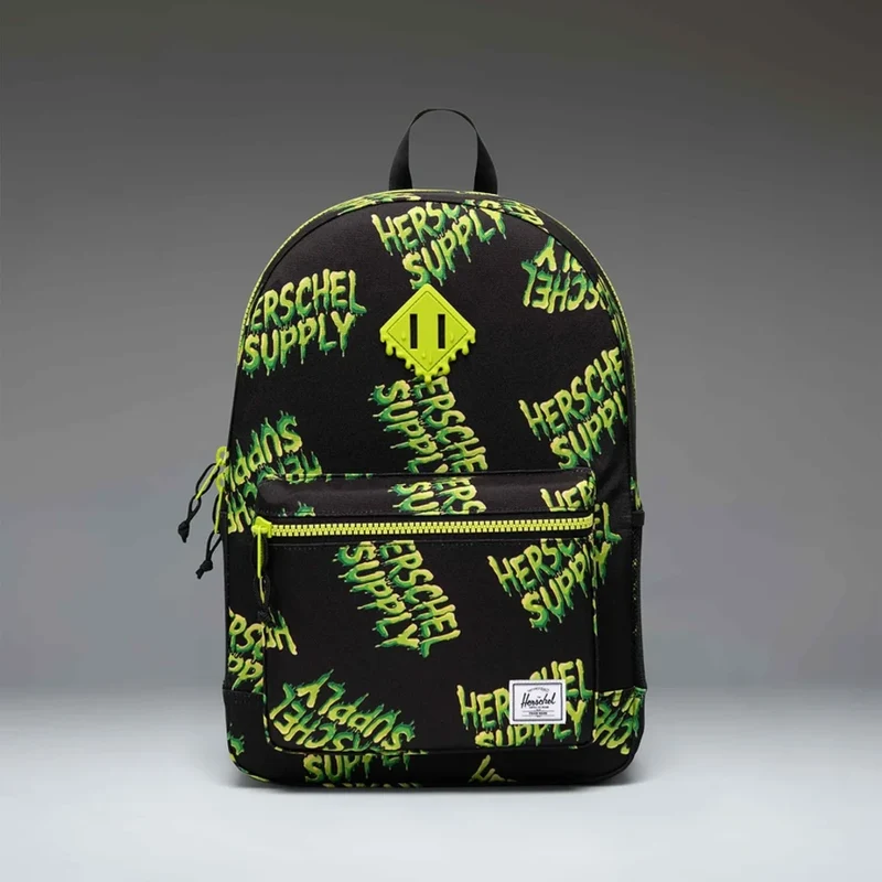 Herschel - Sac à dos Heritage - Youth - Noir et Vert Néon