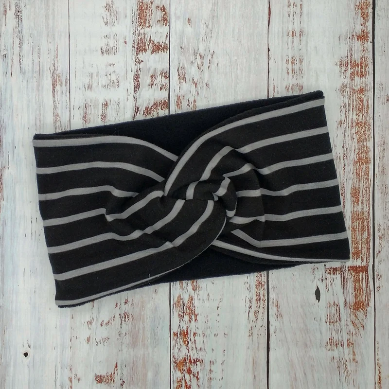 Bandeau (POLAR) - ENFANT - Printemps/Automne/Hiver – Lignes Noires et Grises