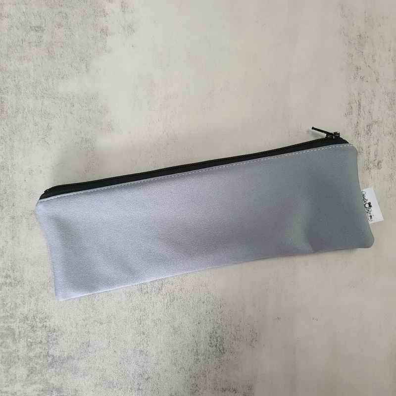 Pochette à ustensiles, brosse à dents, etc. - Sac réutilisable, lavable et imperméable - Grise