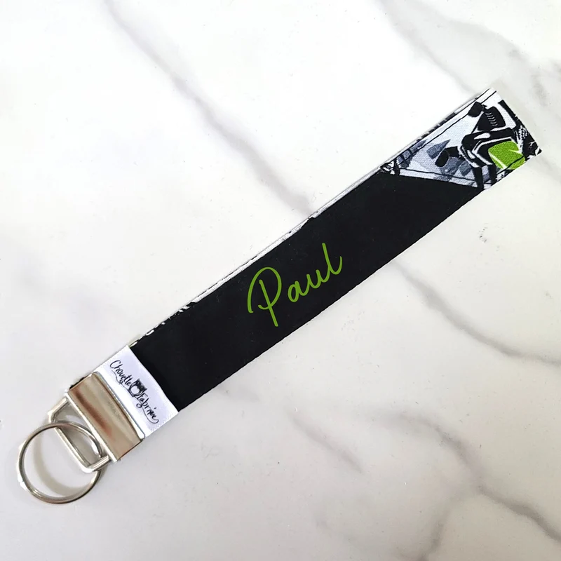 Porte-clé - PERSONNALISÉ - Dragonne - Poignet - Motoneiges - Bande noire