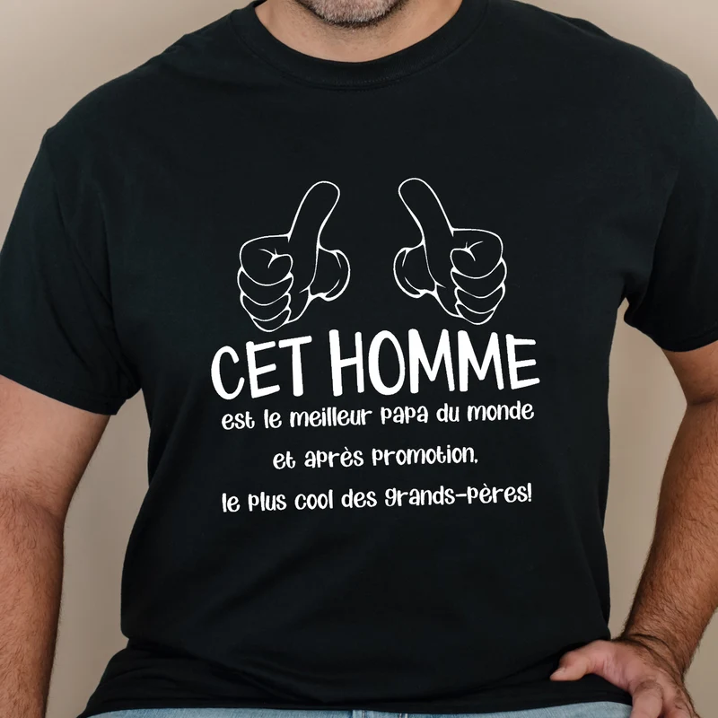 T-shirt HOMME à col rond - Promotion le plus cool des grands-pères
