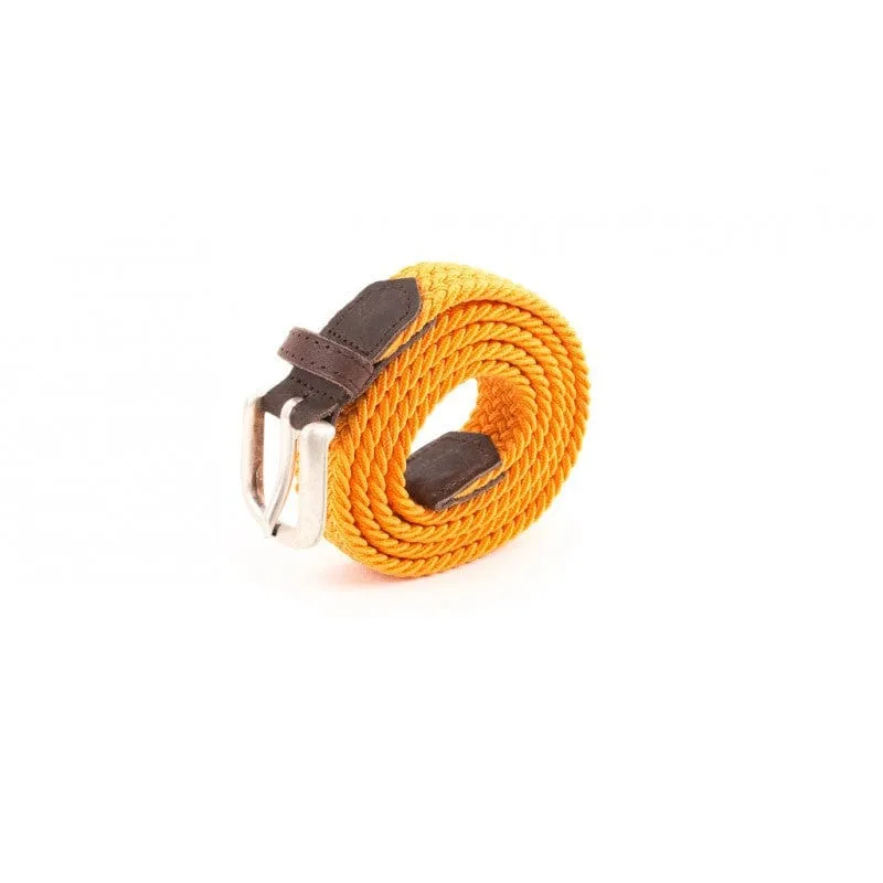 Ceinture tressée orange Femme