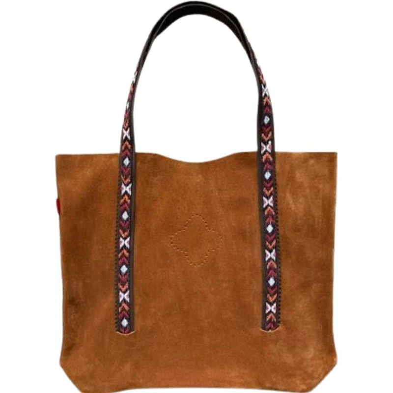 Sac cabas en cuir cognac