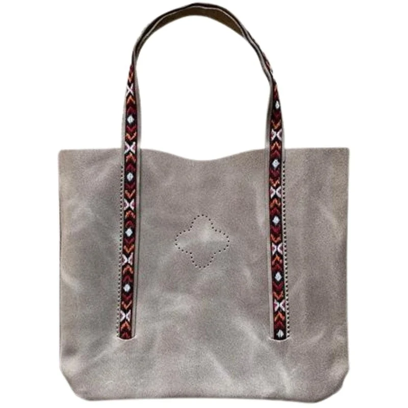 Sac cabas en cuir taupe