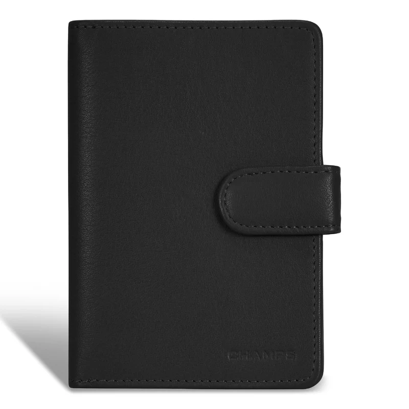 Onyx / Leather Passport Case *Drop Ship*