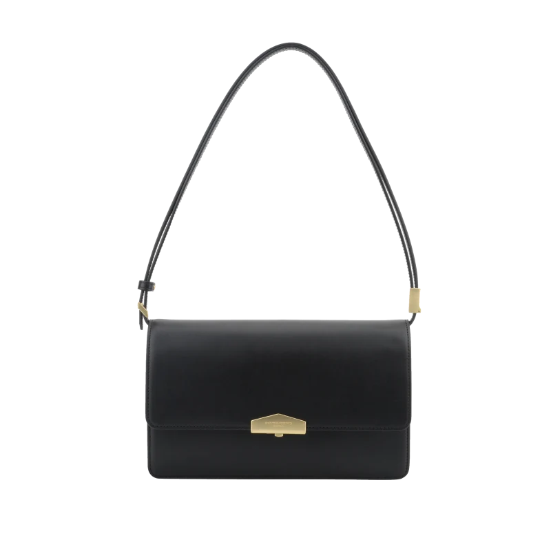 Anjou - Sac porté épaule noir MM
