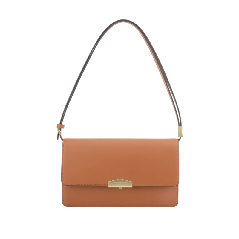 Anjou - Sac porté épaule camel MM