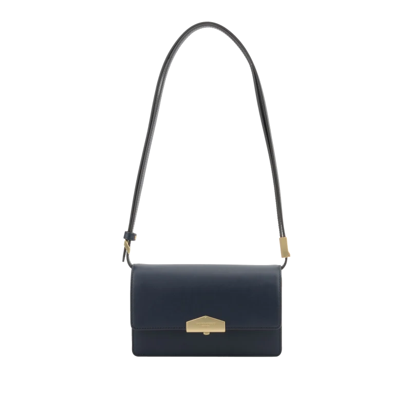 Anjou - Sac porté épaule marine PM