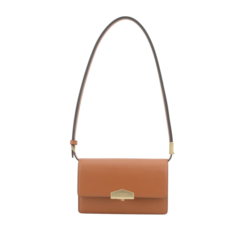 Anjou - Sac porté épaule camel PM
