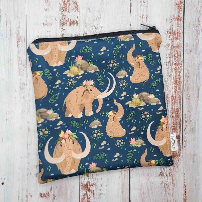 Sac réutilisable pour collation ou sandwich – Animaux - Mammouths
