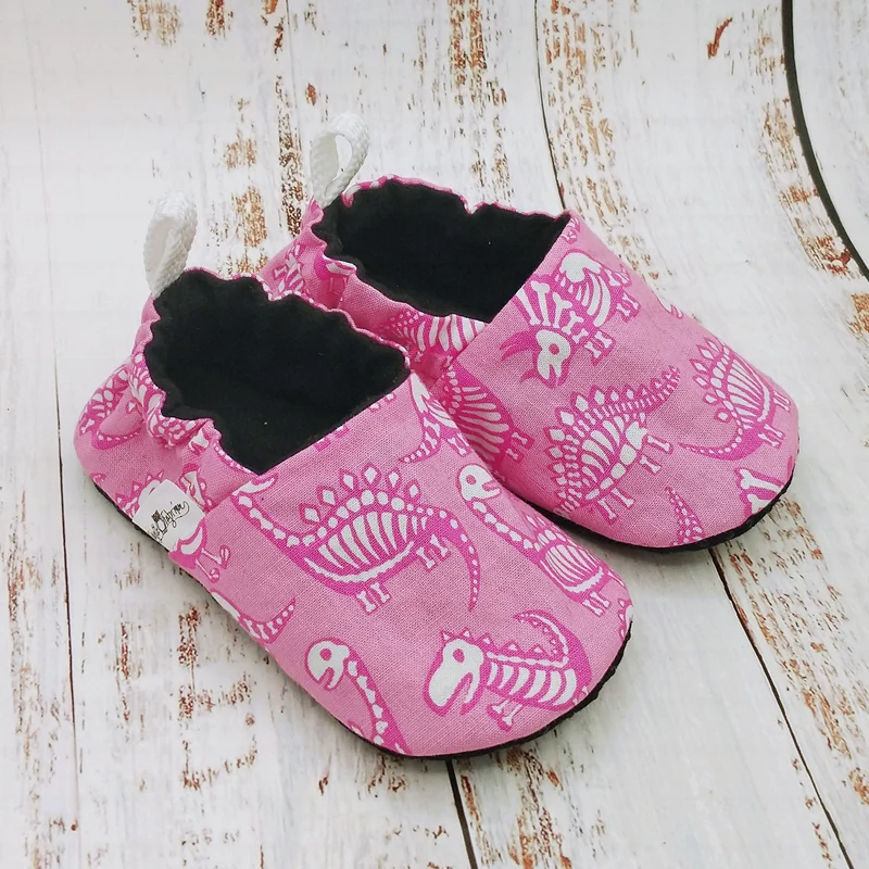 Pantoufles - Bébés - Dinosaures Roses