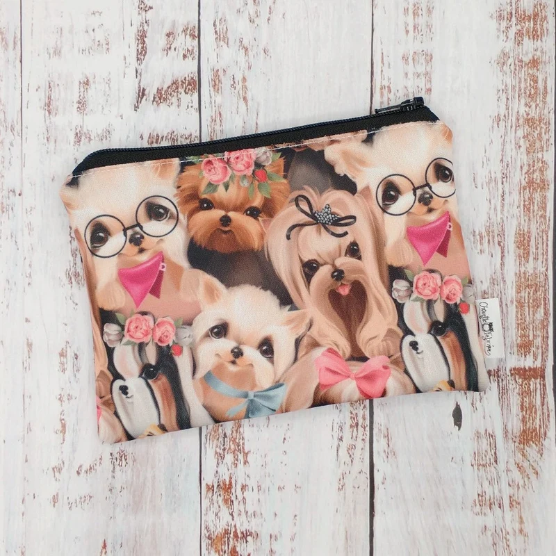 Sac réutilisable pour collation ou sandwich – Animaux - Chiens (Yorkies)