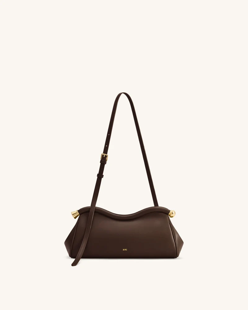 Naomi Sac à bandoulière incurvé - Marron chocolat