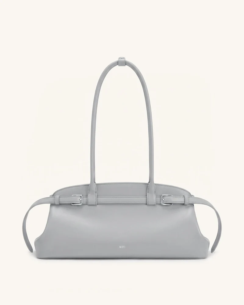 Arden Sac à bandoulière est-ouest avec détail ceinture - Gris clair