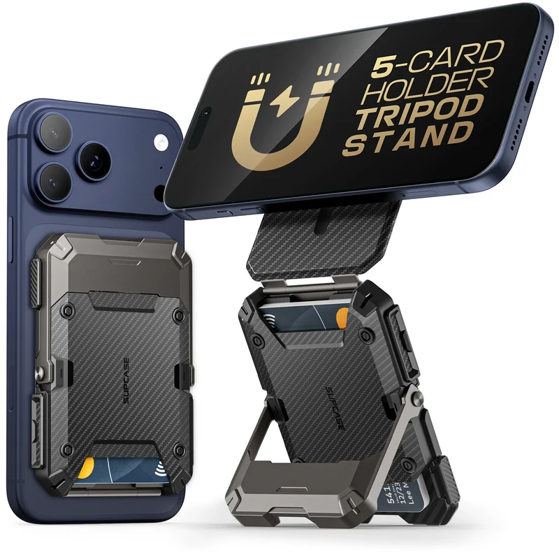 MagFlip Magnetic Wallet with Stand-Carbon