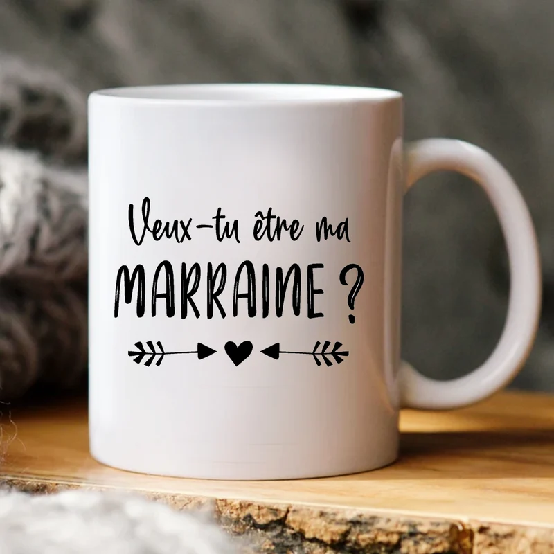 Décalque de vinyle - MARRAINE - Veux-tu être ma marraine ? V1