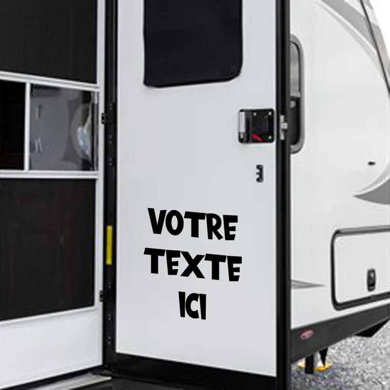 Décalque de vinyle - VR - TEXTE PERSONNALISÉ (PLUSIEURS FORMATS)