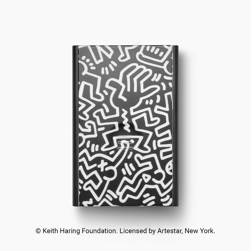 Porte-cartes automatique SLIDER | Collab Keith Haring White
