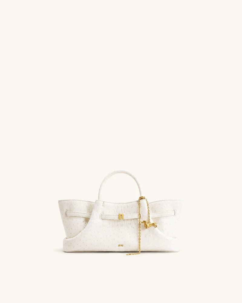 Maeve Sac cabas à breloque en métal teckel - Blanc