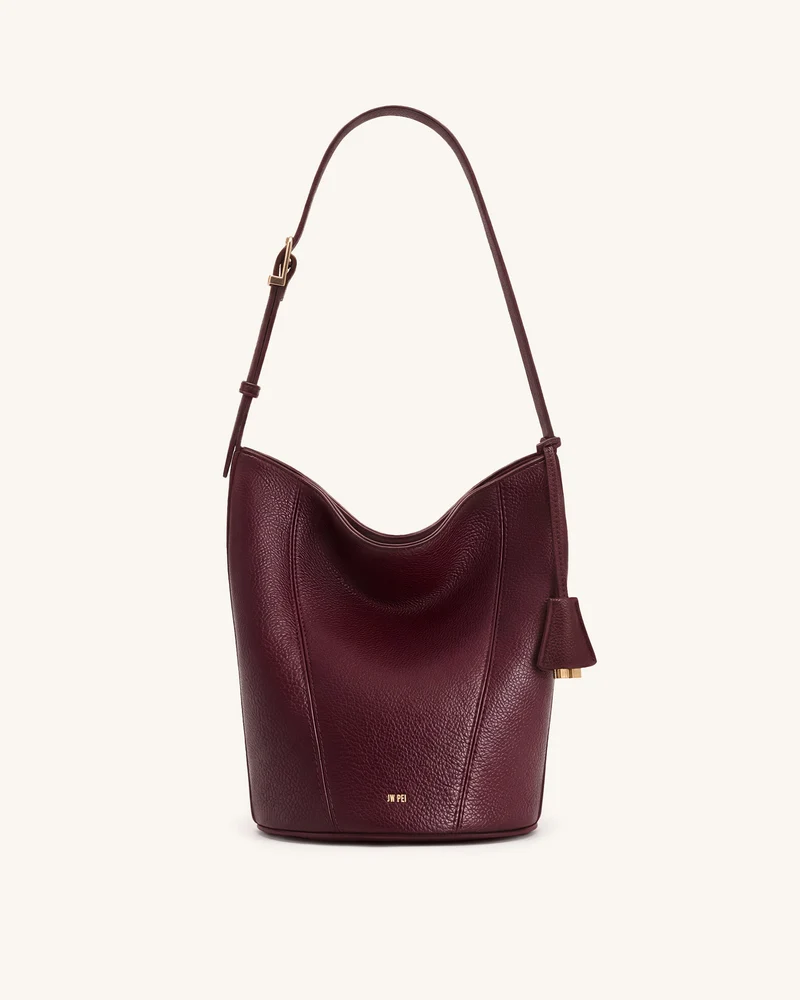 Zora Sac seau grainé - Bordeaux profond