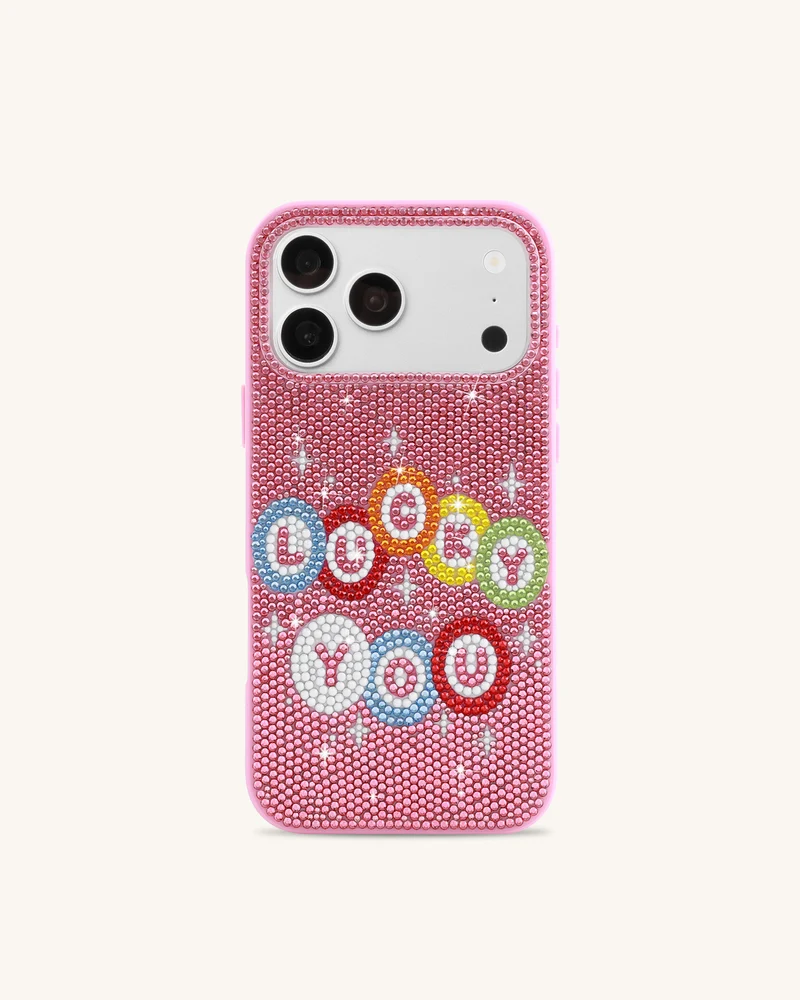 Lucky Coque de téléphone cristal artificiel You - Rose