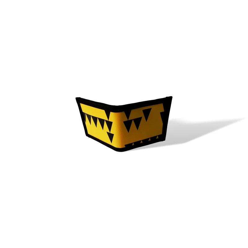 Portefeuille unisexe - écoresponsable - jaune et triangles noirs