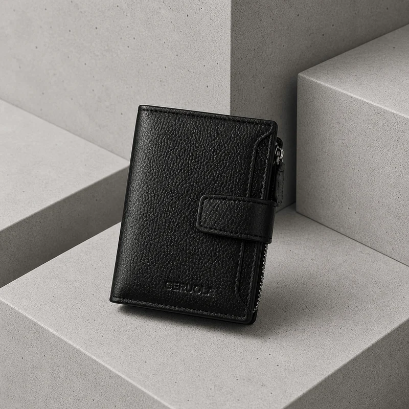 Portefeuille Homme Cuir 3 Volets Vachette Anti-RFID