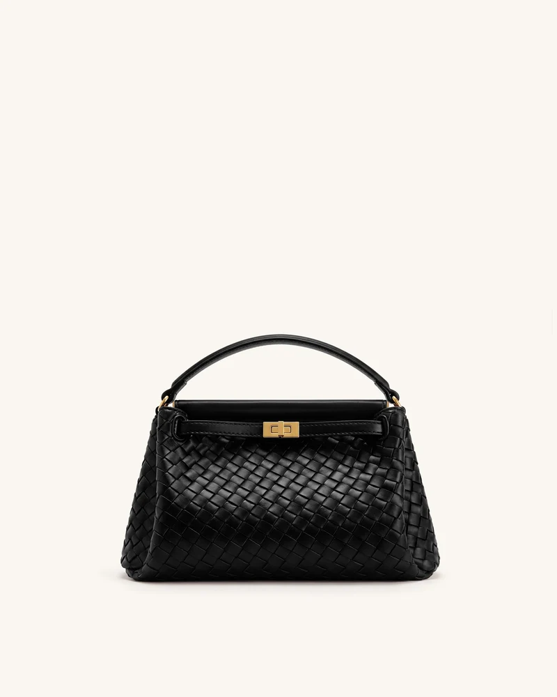 Carmen Sac à main tressé - Noir anthracite