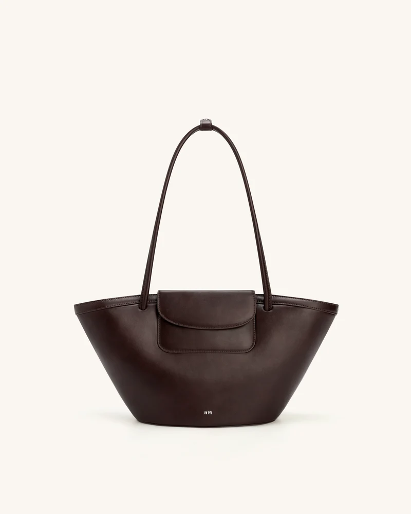Corinne Sac cabas à poche - Marron foncé