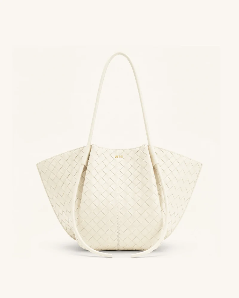 Nala Sac cabas large texture tressée - Blanc cassé