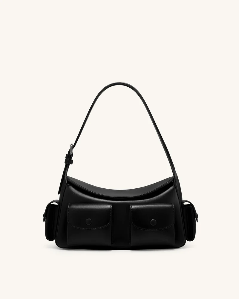 Corinne Sac porté épaule multi-poches - Noir
