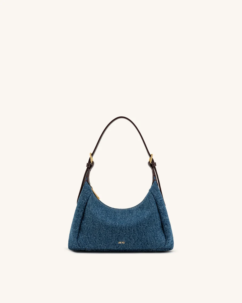 Velora sac porté épaule en jean - Jean bleu