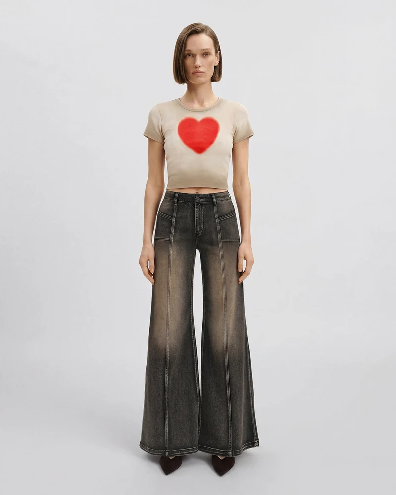T-shirt The Shrunken Faded Love - Avoine sale