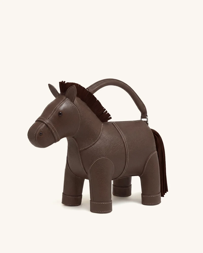Harper Sac à main à poignée supérieure Horse - Marron foncé