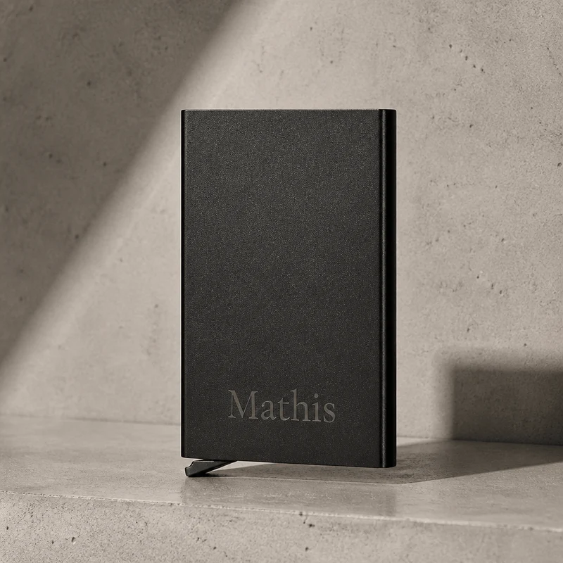 Porte-Cartes Homme Aluminium RFID Personnalisé