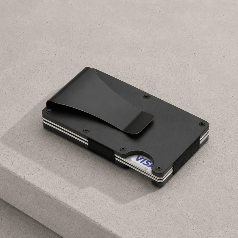 Porte-Cartes Homme Aluminium RFID Pince à Billets