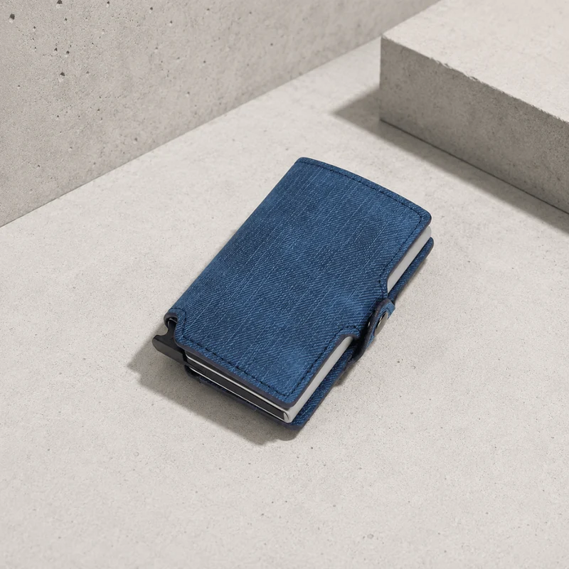 Porte-Cartes Homme Aluminium RFID Slim Façon Jean
