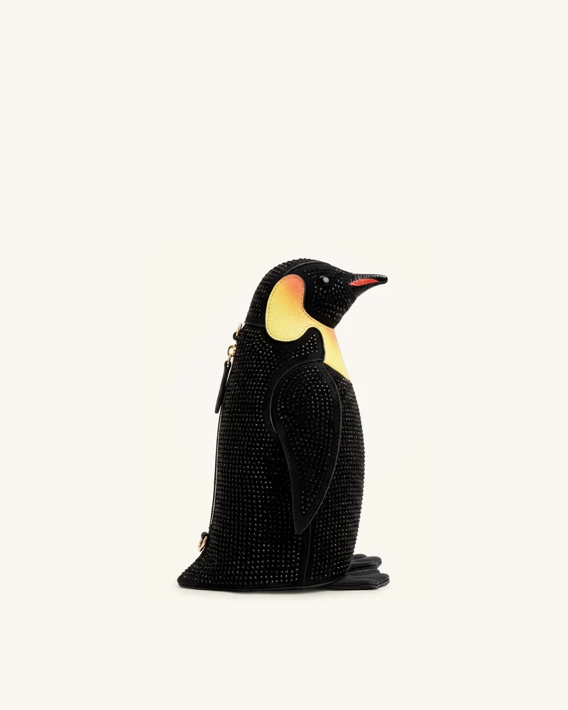 Pia Sac bandoulière Penguin en cristal artificiel - Noir