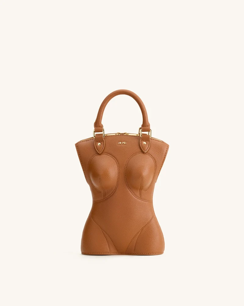 Tara Sac à main sculpté - Marron